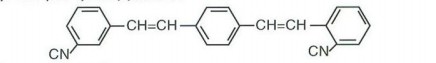 (ortho-cyano styryl-meta-para-cyano styryl)benzene